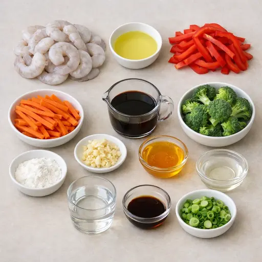 Ingredients for 15-Minute Shrimp Stir-Fry