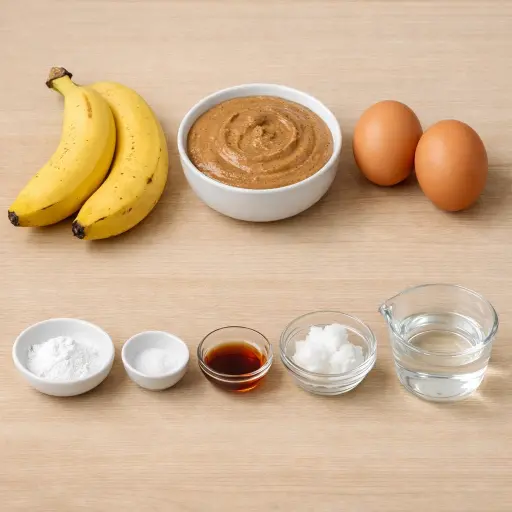 Ingredients for Almond Butter Banana Pancakes