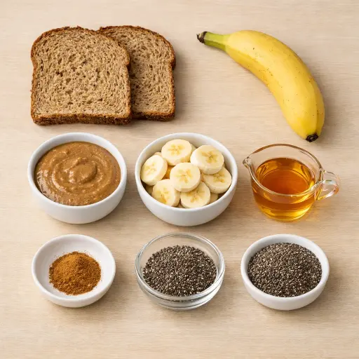 Ingredients for Almond Butter Banana Toast