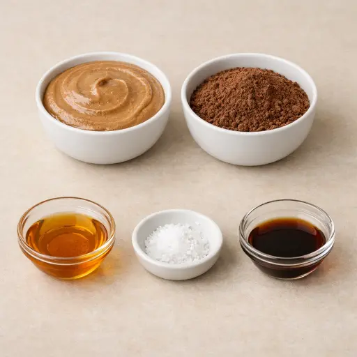 Ingredients for Almond Butter Chocolate Cups