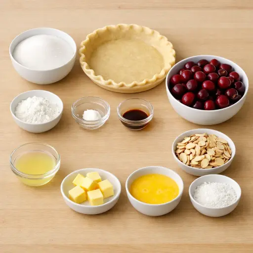 Ingredients for Almond Cherry Delight Pie