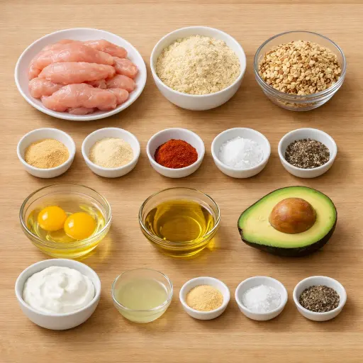 Ingredients for Almond-Crusted Chicken Tenders