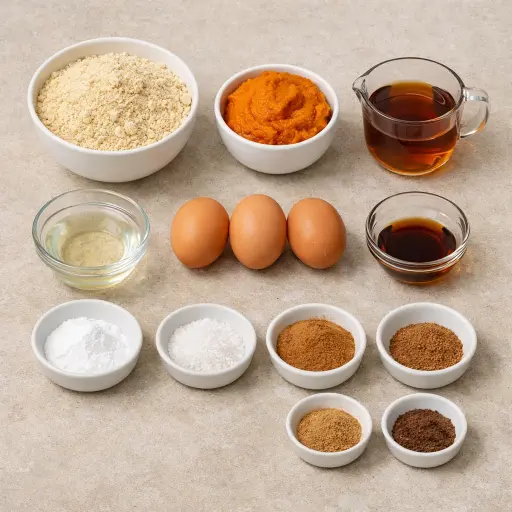Ingredients for Almond Flour Pumpkin Bread
