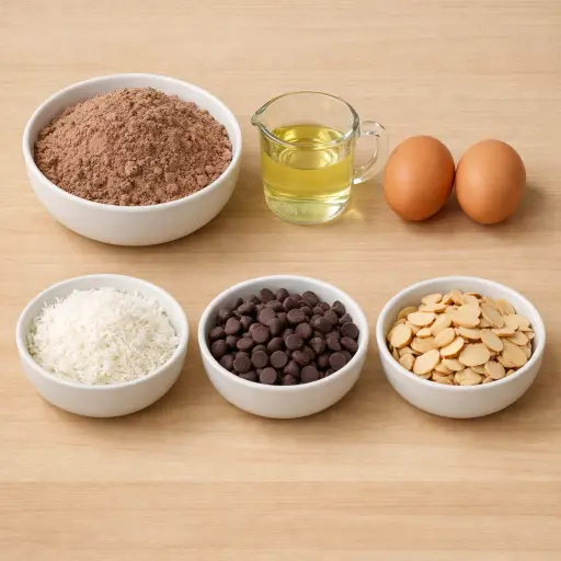 Ingredients for Almond Joy Cake Mix Cookies