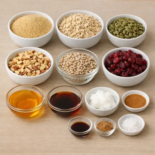 Ingredients for Amaranth and Pumpkin Seed Granola