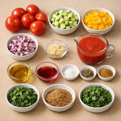 Ingredients for Andalusian Chilled Soup