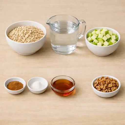 Ingredients for Apple Cinnamon Oatmeal