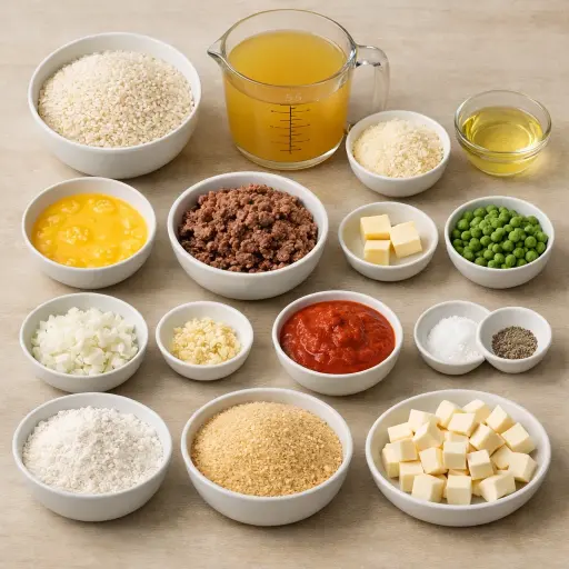 Ingredients for Arancini Siciliani