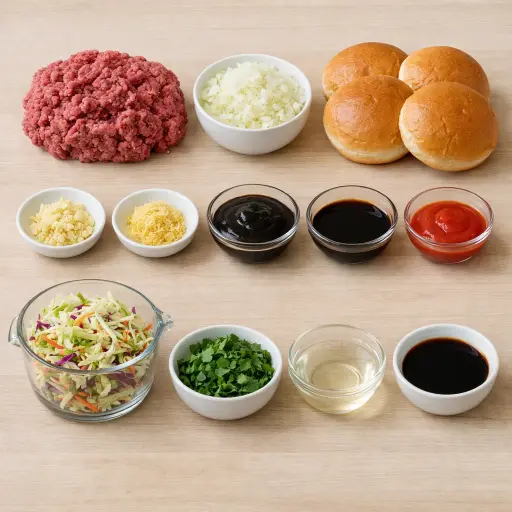 Ingredients for Asian Fusion Sloppy Joes