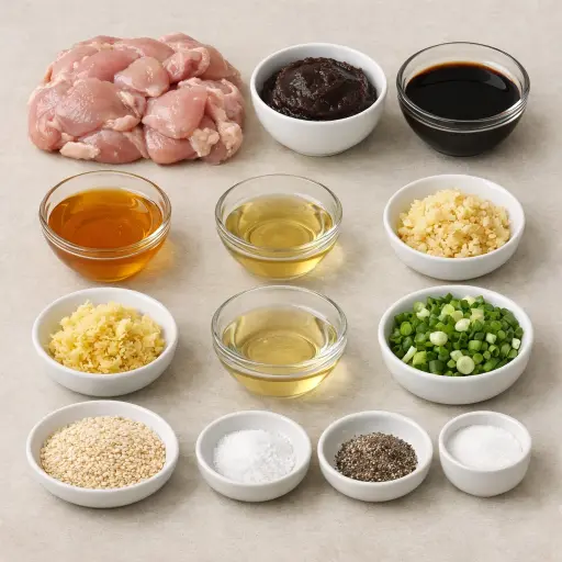 Ingredients for Asian Tamarind Chicken