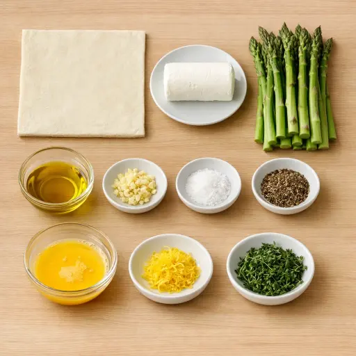Ingredients for Asparagus and Goat Cheese Tart