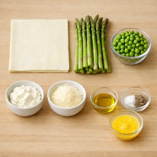 Ingredients for Asparagus and Pea Tart