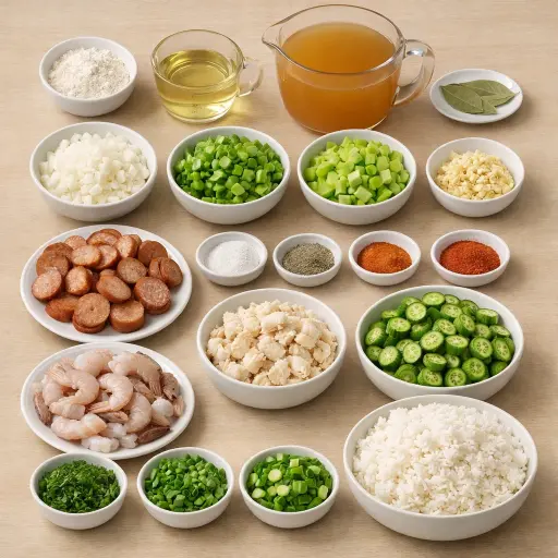 Ingredients for Authentic Creole Gumbo