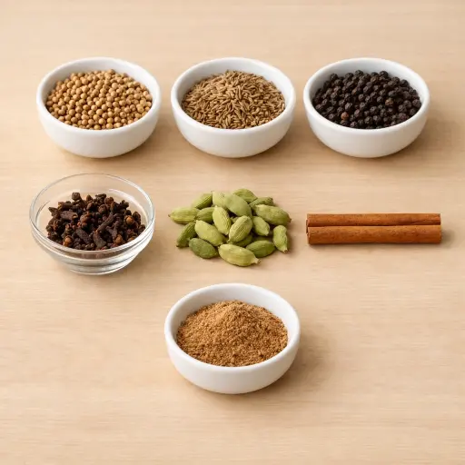 Ingredients for Authentic Garam Masala