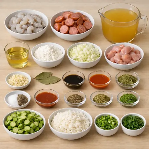 Ingredients for Authentic Gulf Coast Gumbo