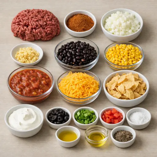 Ingredients for Authentic Taco Casserole