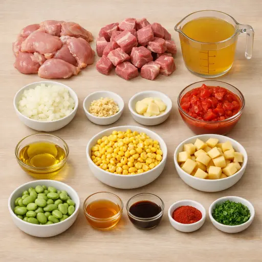 Ingredients for Autumn Harvest Brunswick Stew