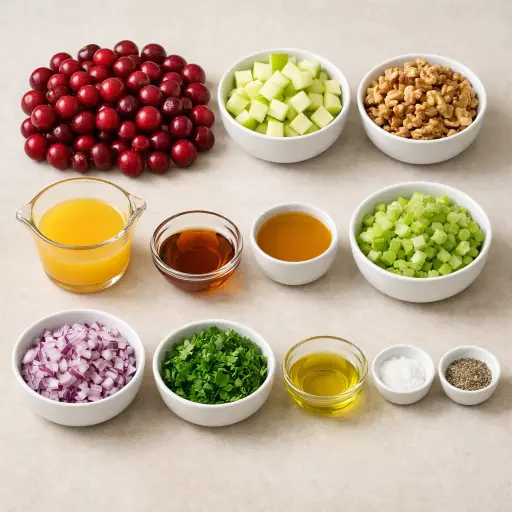 Ingredients for Autumn Harvest Cranberry Salad