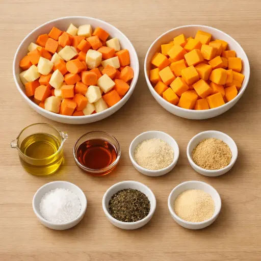 Ingredients for Autumn Harvest Roasted Vegetables