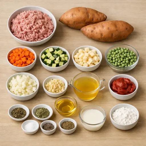 Ingredients for Autumn Harvest Shepherd's Pie