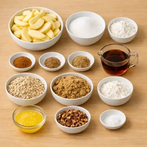 Ingredients for Autumn Maple Apple Crisp