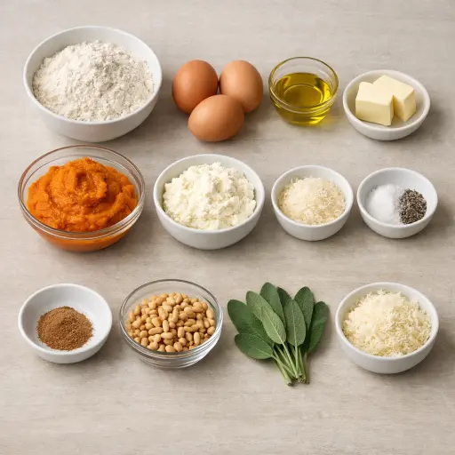 Ingredients for Autumn Pumpkin Ravioli