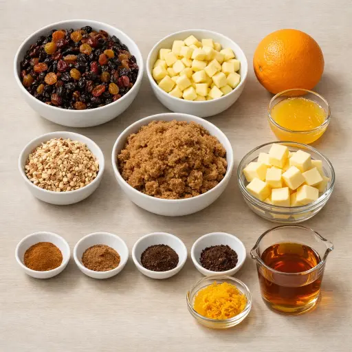 Ingredients for Autumn Spice Mincemeat Delight