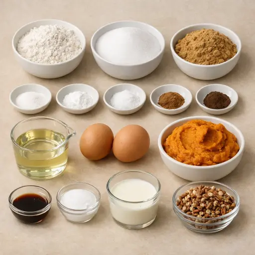 Ingredients for Autumn Spice Pumpkin Bread
