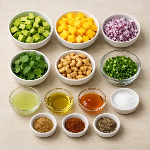 Ingredients for Avocado and Mango Salad