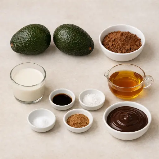 Ingredients for Avocado Chocolate Mousse
