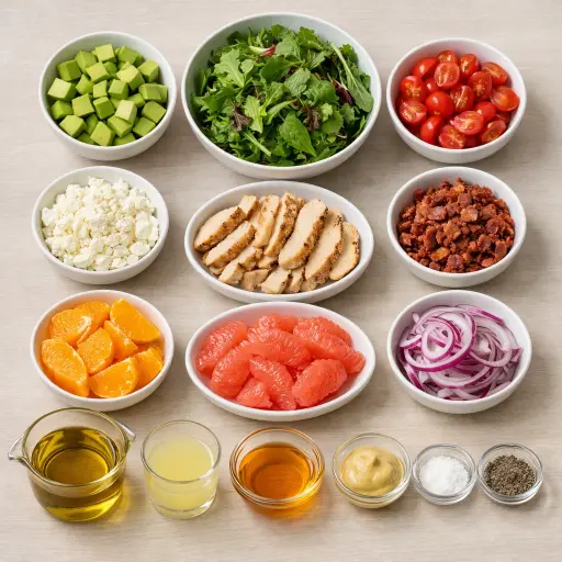 Ingredients for Avocado Citrus Cobb Salad