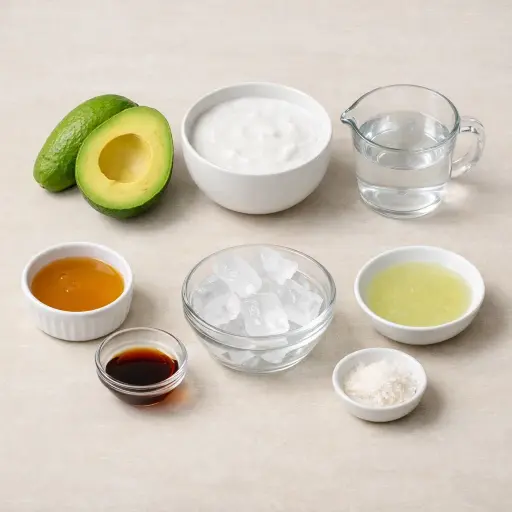 Ingredients for Avocado Coconut Smoothie