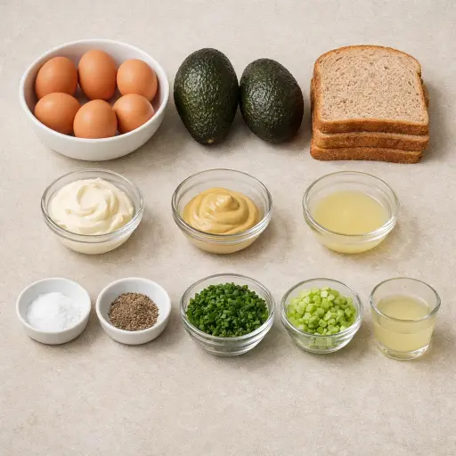 Ingredients for Avocado Egg Salad