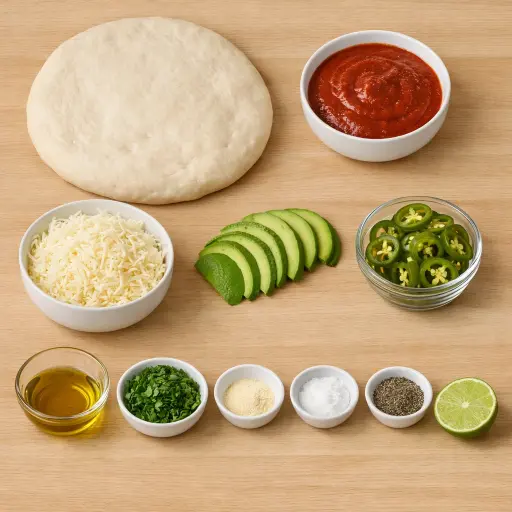 Ingredients for Avocado Pizza
