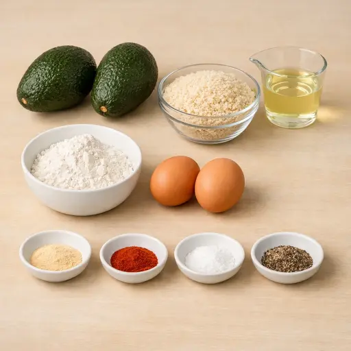 Ingredients for Baked Avocado Fries