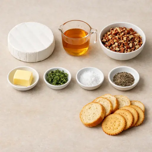 Ingredients for Baked Brie with Honey and Pecans
