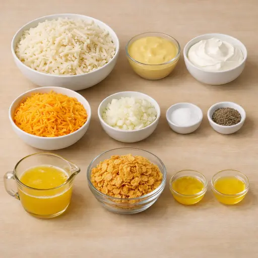 Ingredients for Baked Hash Brown Casserole