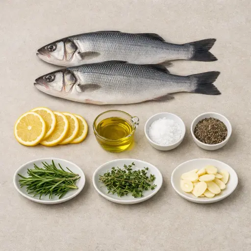 Ingredients for Baked Whole Branzino