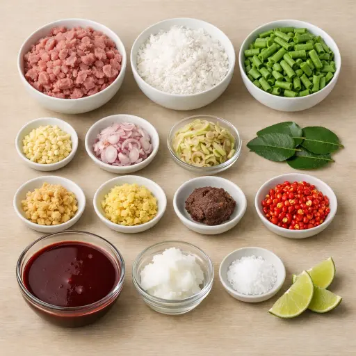 Ingredients for Balinese Lawar