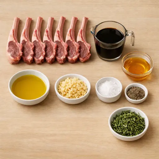 Ingredients for Balsamic Glazed Lamb Chops