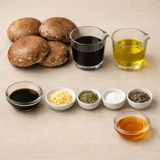 Ingredients for Balsamic Glazed Portobello Mushrooms