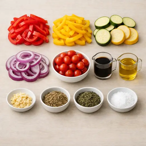 Ingredients for Balsamic Grilled Vegetable Platter