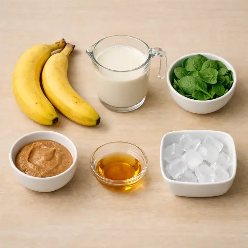 Ingredients for Banana and Almond Milk Smoothie