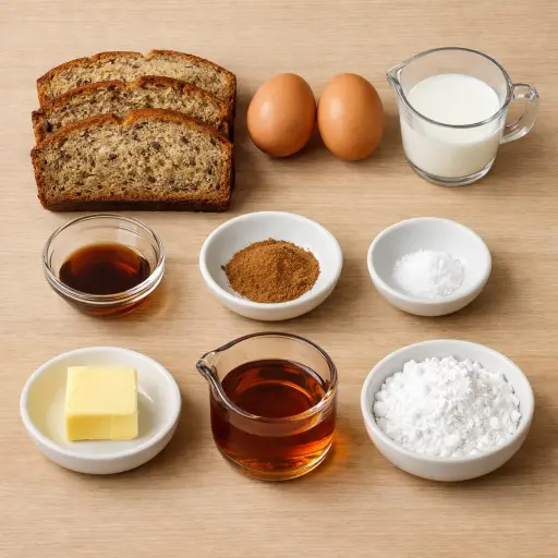 Ingredients for Banana Bread French Toast