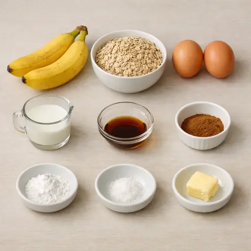 Ingredients for Banana Oat Pancakes