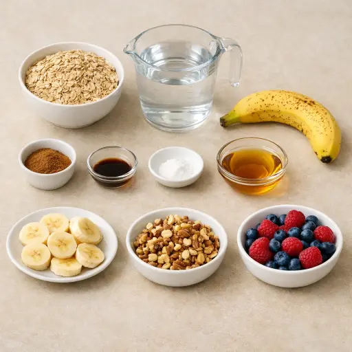 Ingredients for Banana Oatmeal Porridge