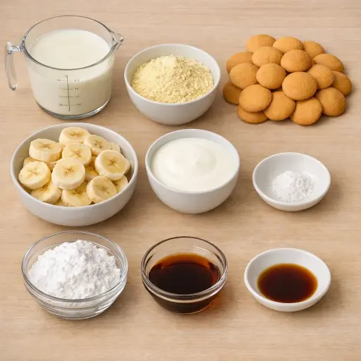 Ingredients for Banana Pudding Delight