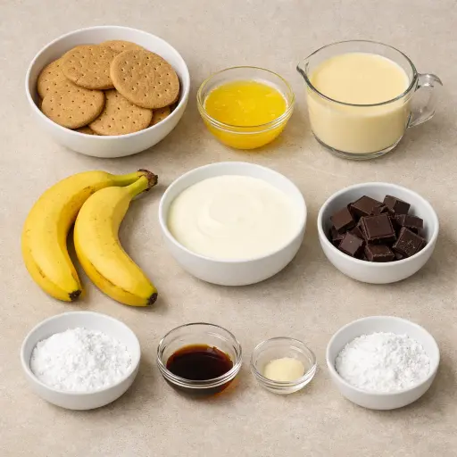 Ingredients for Banoffee Pie
