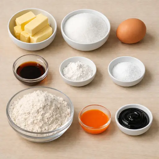 Ingredients for Basketball-Themed Sugar Cookies