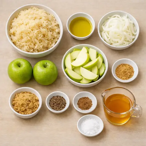 Ingredients for Bavarian Spiced Apple Sauerkraut